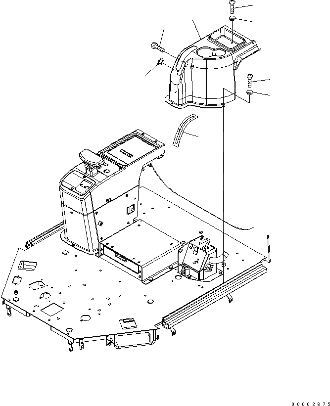 Схема запчастей Komatsu WA200-5-SS - ПОЛ (КОНСОЛЬ КРЫШКАЛЕВ.) КАБИНА ОПЕРАТОРА И СИСТЕМА УПРАВЛЕНИЯ