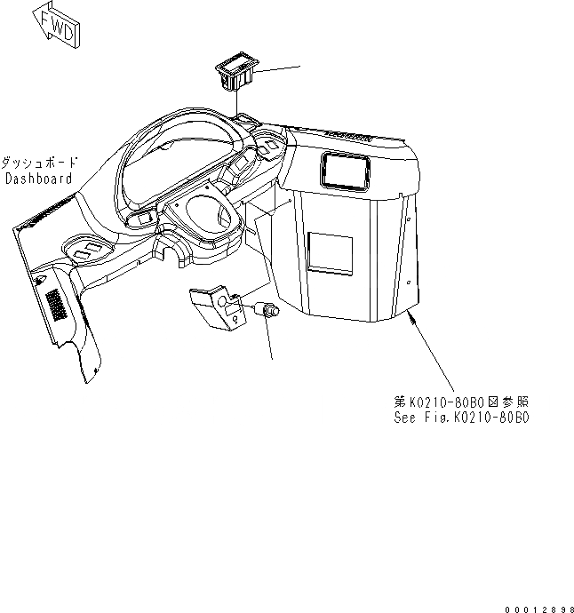 Схема запчастей Komatsu WA200-5-SS - КАБИНА ДЛЯ 2 ЧЕЛ. (CIGARETTE LIGHTER) КАБИНА ОПЕРАТОРА И СИСТЕМА УПРАВЛЕНИЯ