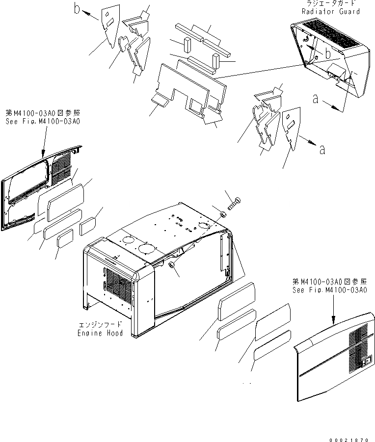 Схема запчастей Komatsu WA200-5-SS - КАПОТ (ВОЗДУХОВОДЫ ЩИТКИ И ДВЕРЬ ЩИТКИ) (SВЕРХН. БЕСШУМН. СПЕЦИФ-Я) ЧАСТИ КОРПУСА