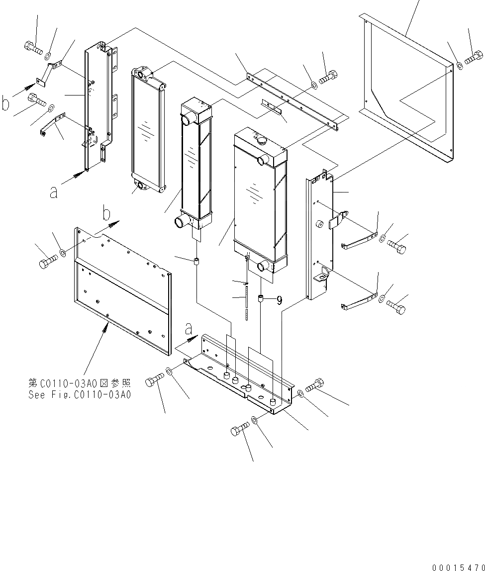 Схема запчастей Komatsu WA200-5 - РАДИАТОР C СИСТЕМА ОХЛАЖДЕНИЯ
