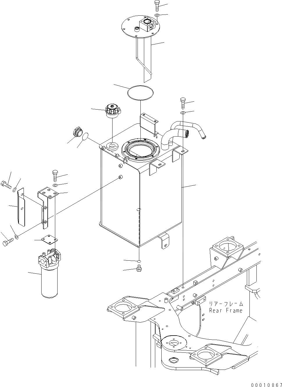 Схема запчастей Komatsu WA200-5 - ГИДР. БАК. H ГИДРАВЛИКА