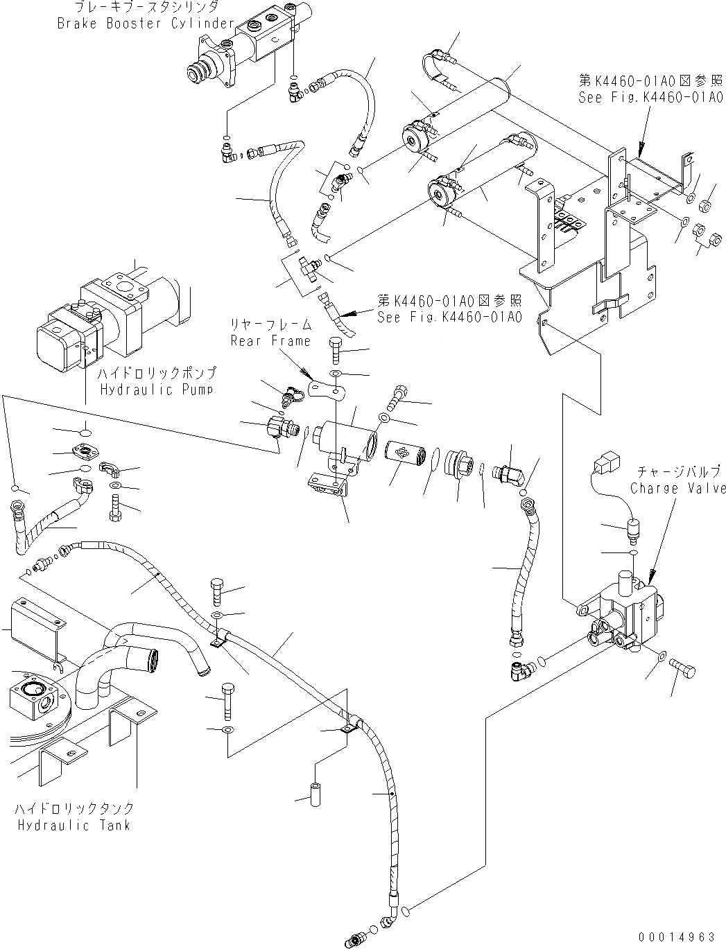 Схема запчастей Komatsu WA200-5 - УПРАВЛ-Е ТОРМОЗОМ(ACUUMLATOR) K OPERATORґS ОБСТАНОВКА И СИСТЕМА УПРАВЛЕНИЯ