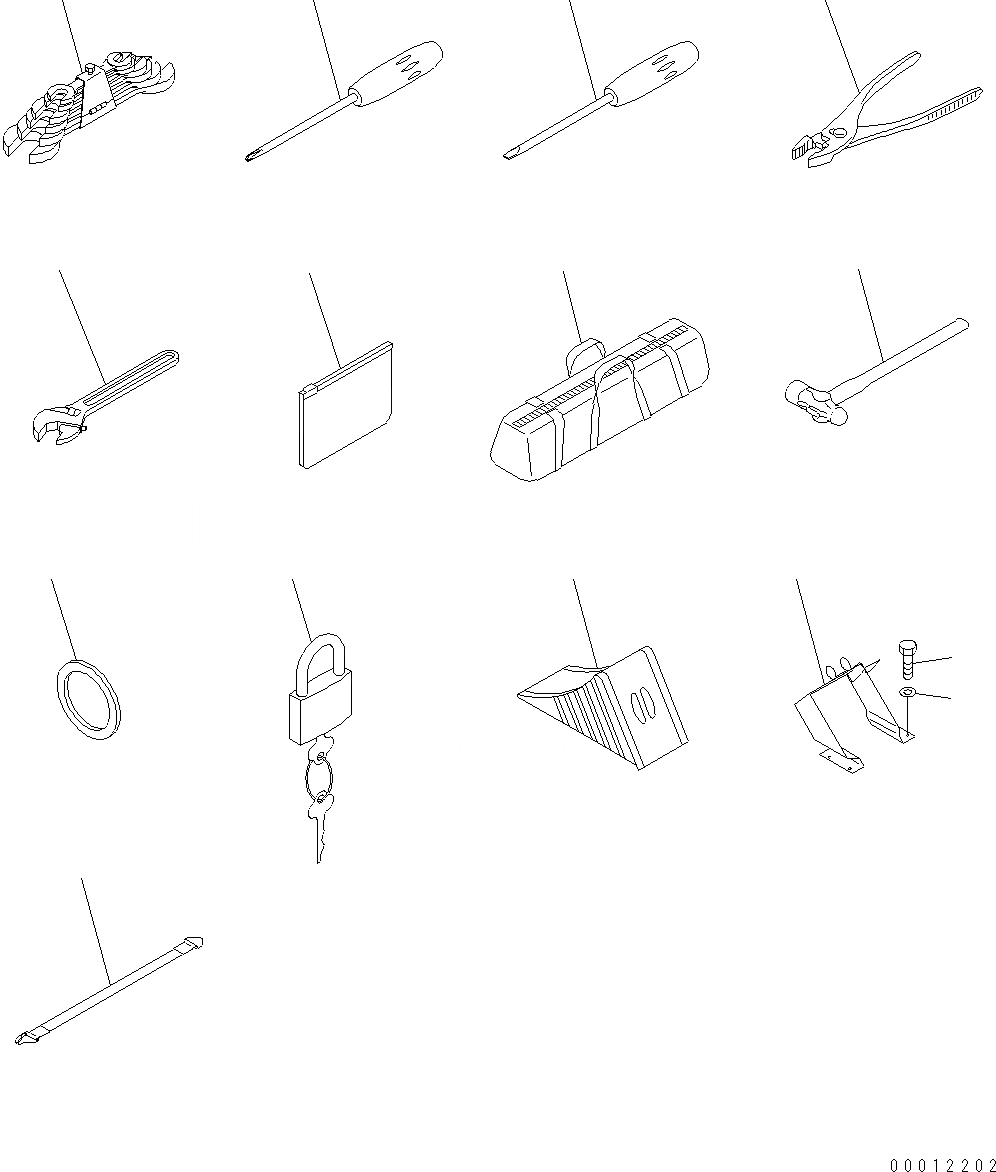 Схема запчастей Komatsu WA200-5 - ИНСТРУМЕНТ V АКСЕССУАРЫ И ИНСТРУМЕНТ