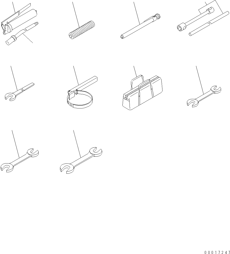 Схема запчастей Komatsu WA200-5 - ИНСТРУМЕНТ V АКСЕССУАРЫ И ИНСТРУМЕНТ