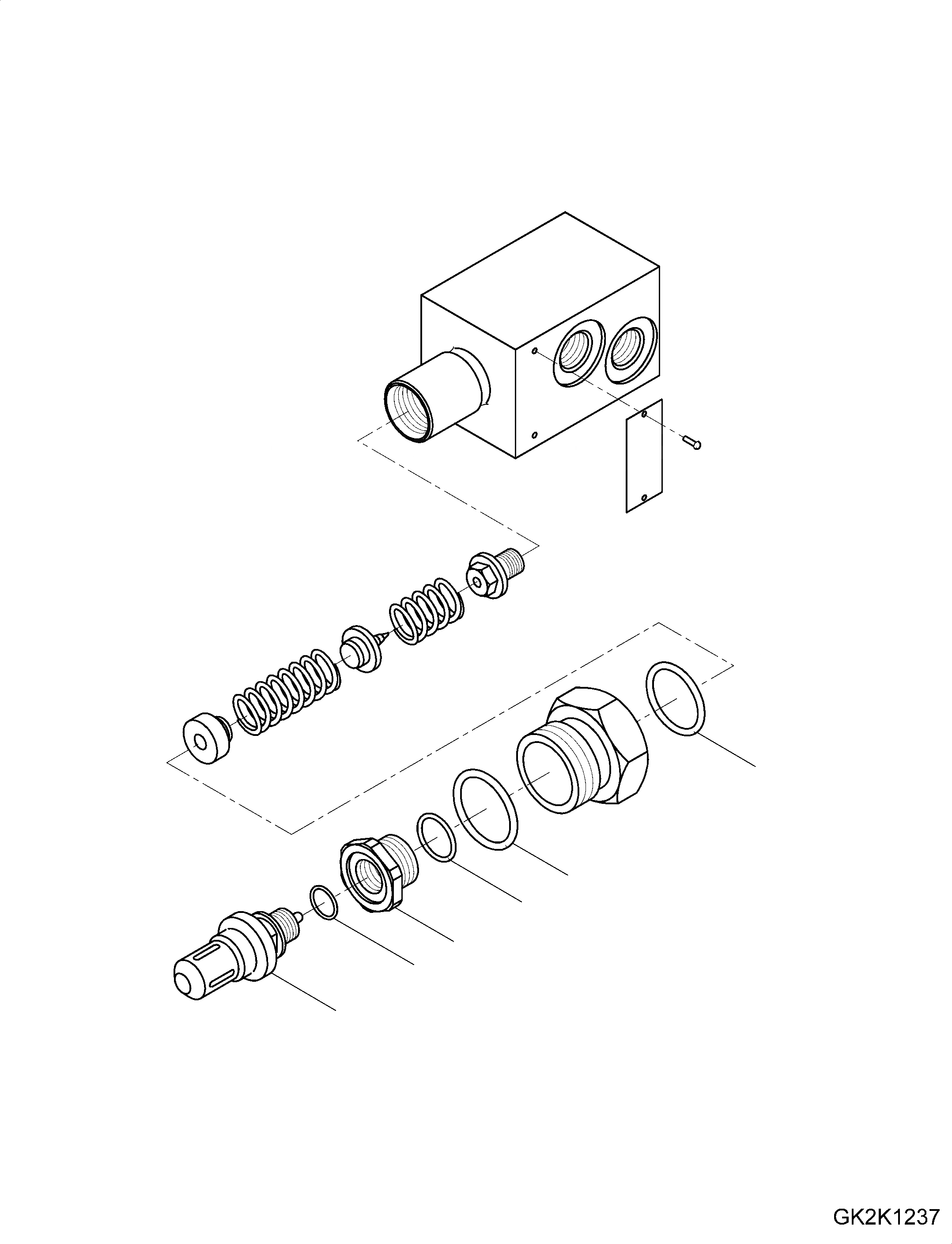 Схема запчастей Komatsu WA200-5 - РАЗГРУЗ. КЛАПАН (ВНУТР. ЧАСТИ) Y ОСНОВН. КОМПОНЕНТЫ И РЕМКОМПЛЕКТЫ