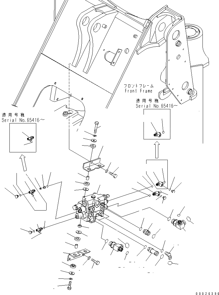 Схема запчастей Komatsu WA200L-5 - ОСНОВН. КЛАПАН (ДЛЯ E.C.S.S) ГИДРАВЛИКА