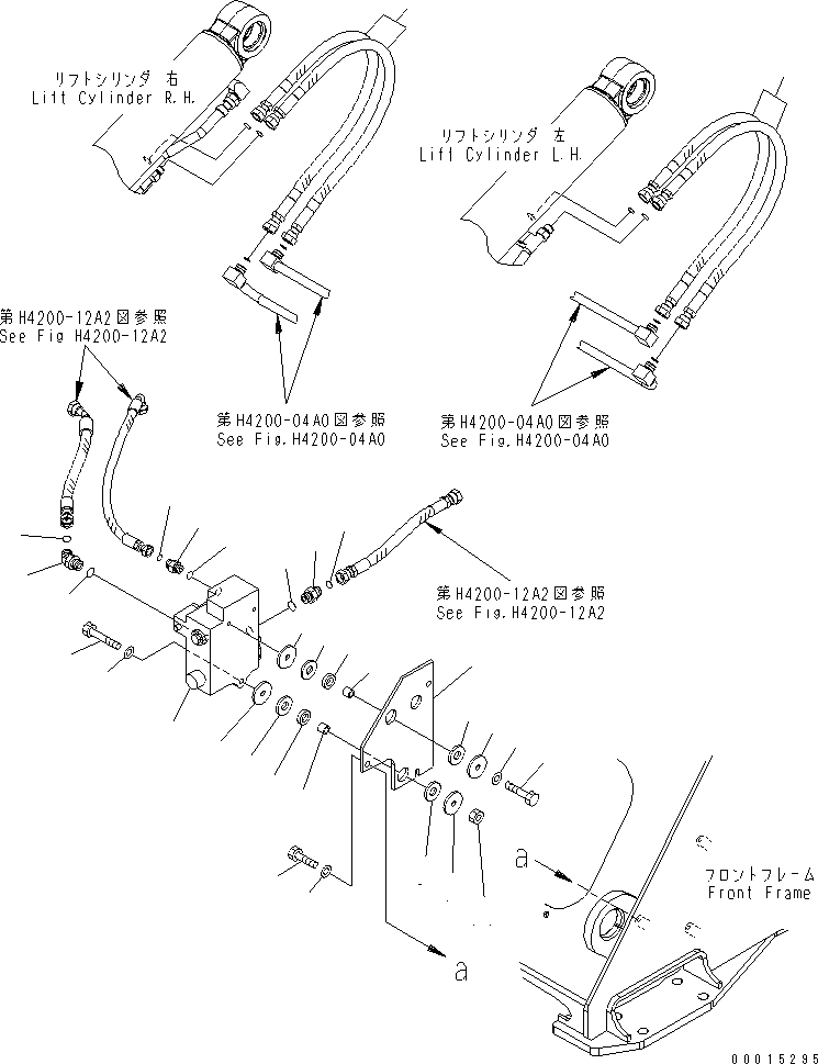 Схема запчастей Komatsu WA200L-5 - ГИДРОЛИНИЯ (E.C.S.S КЛАПАН) ГИДРАВЛИКА