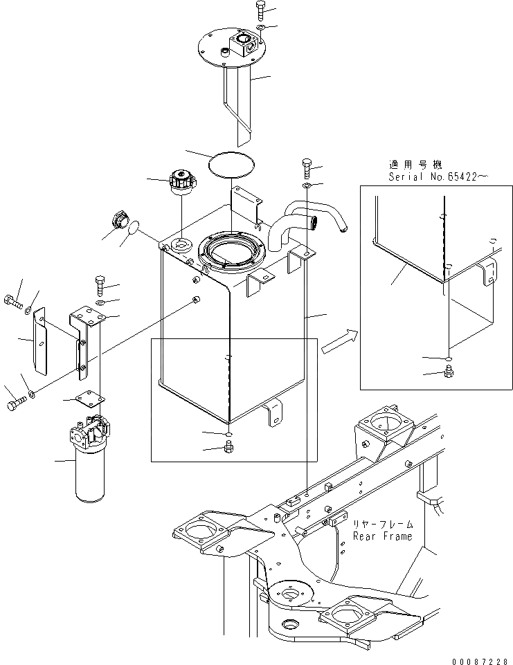 Схема запчастей Komatsu WA200PT-5 - ГИДР. БАК.(№-99) ГИДРАВЛИКА