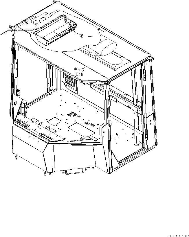 Схема запчастей Komatsu WA200PT-5 - YELНИЗ. ПОВОРОТН. ОСВЕЩЕНИЕ ПЕРЕКЛЮЧАТЕЛЬ КАБИНА ОПЕРАТОРА И СИСТЕМА УПРАВЛЕНИЯ