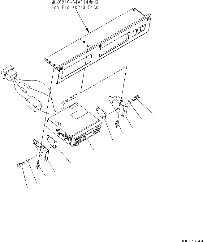 Схема запчастей Komatsu WA200PT-5 - РАДИО (AM¤FM) (CASSETTE) КАБИНА ОПЕРАТОРА И СИСТЕМА УПРАВЛЕНИЯ