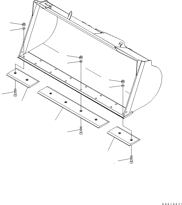 Схема запчастей Komatsu WA200PT-5 - РЕЖУЩ. КРОМКА НА БОЛТАХ РАБОЧЕЕ ОБОРУДОВАНИЕ