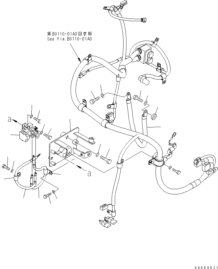 Схема запчастей Komatsu WA200PZ-6 - Э/ПРОВОДКА ДВИГАТЕЛЯ (STARTER Э/ПРОВОДКА И БЕЗОПАСН. РЕЛЕ)(№7-) КОМПОНЕНТЫ ДВИГАТЕЛЯ