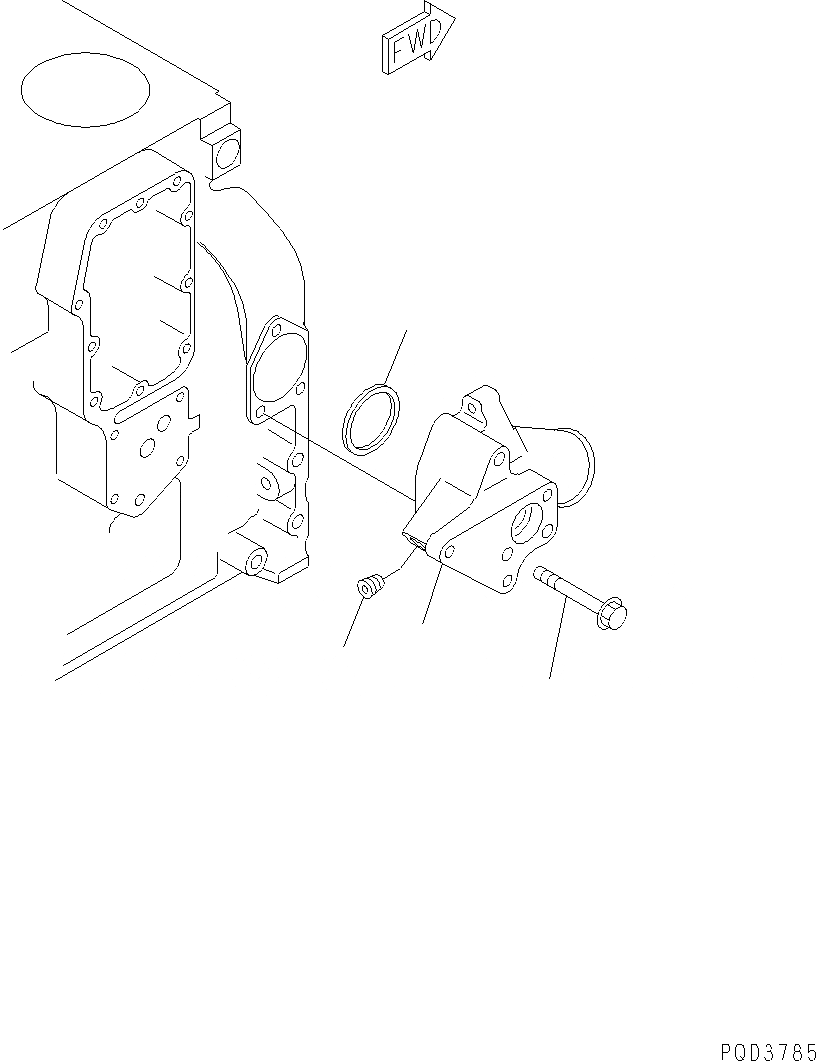 Схема запчастей Komatsu WA200PT-5 - ВОДН. СОЕДИН-Е (ДЛЯ ГЕНЕРАТОРА 90А)(№-) AA ДВИГАТЕЛЬ