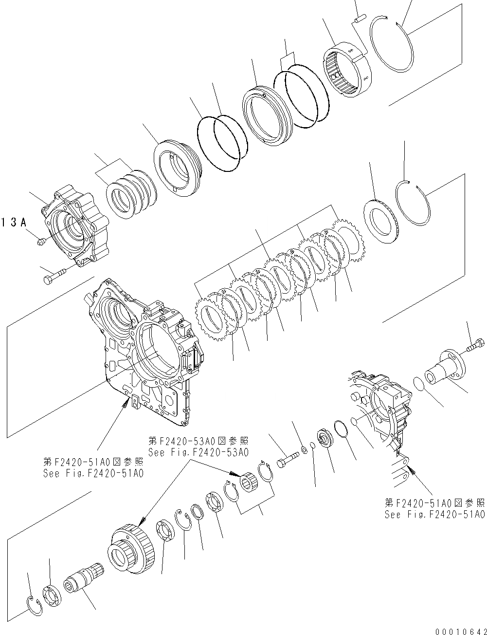 Схема запчастей Komatsu WA200PT-5 - ПЕРЕДАЧА (/) (МУФТА КОЖУХ) F ТРАНСМИССИЯ