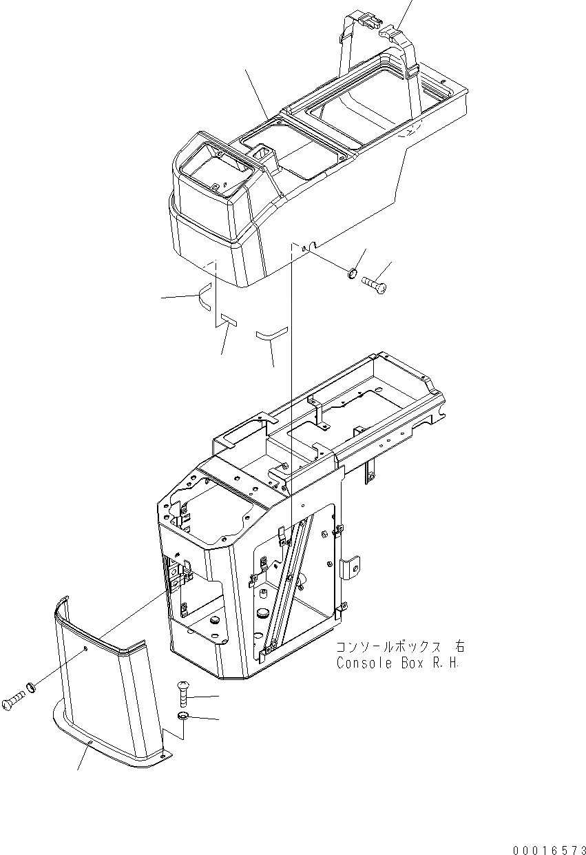 Схема запчастей Komatsu WA200PT-5 - ПОЛ (CONSLOE КОРПУС RHS) (COVER) (ДЛЯ -РЫЧАГ) K OPERATORґS ОБСТАНОВКА И СИСТЕМА УПРАВЛЕНИЯ