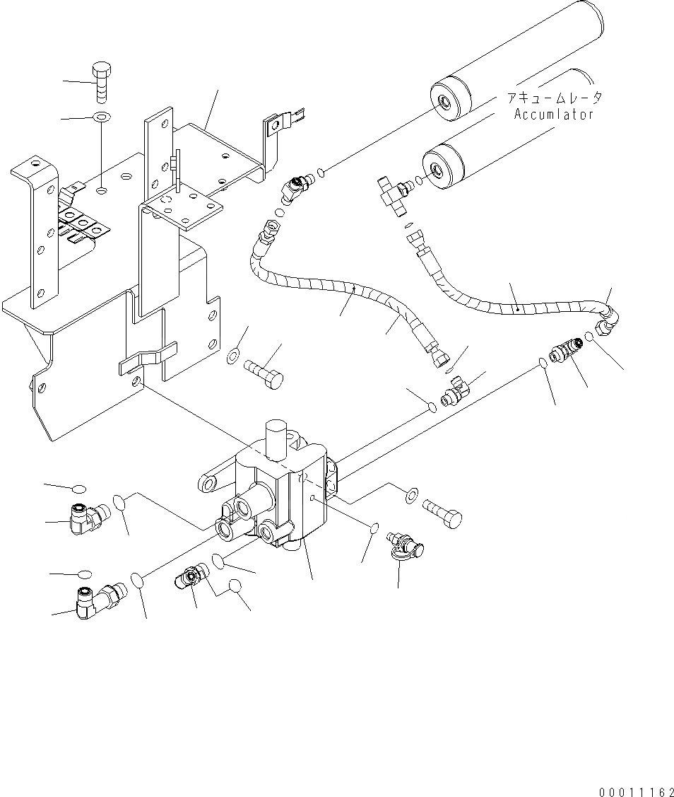 Схема запчастей Komatsu WA200PT-5 - УПРАВЛ-Е ТОРМОЗОМ (ЗАГРУЗОЧН. КЛАПАН) K OPERATORґS ОБСТАНОВКА И СИСТЕМА УПРАВЛЕНИЯ
