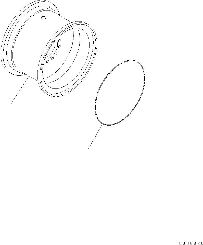 Схема запчастей Komatsu WA200PT-5 - ОБОД КОЛЕСА (ДЛЯ .R И / ШИНЫ) S ПОДВЕСКА И КОЛЕСА