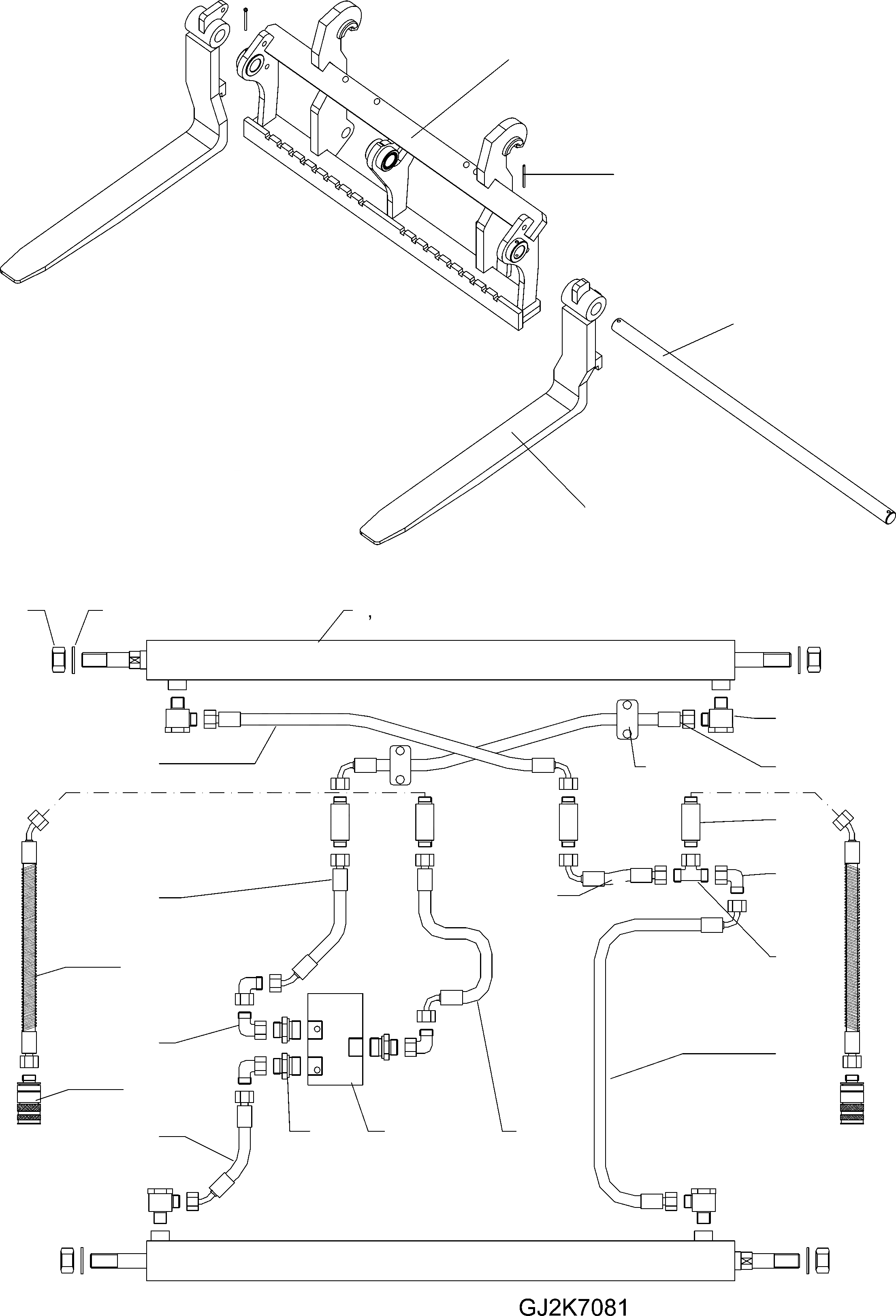 Схема запчастей Komatsu WA200PT-5 - PALETTE ВИЛЫ (CRANKED) T РАБОЧЕЕ ОБОРУДОВАНИЕ