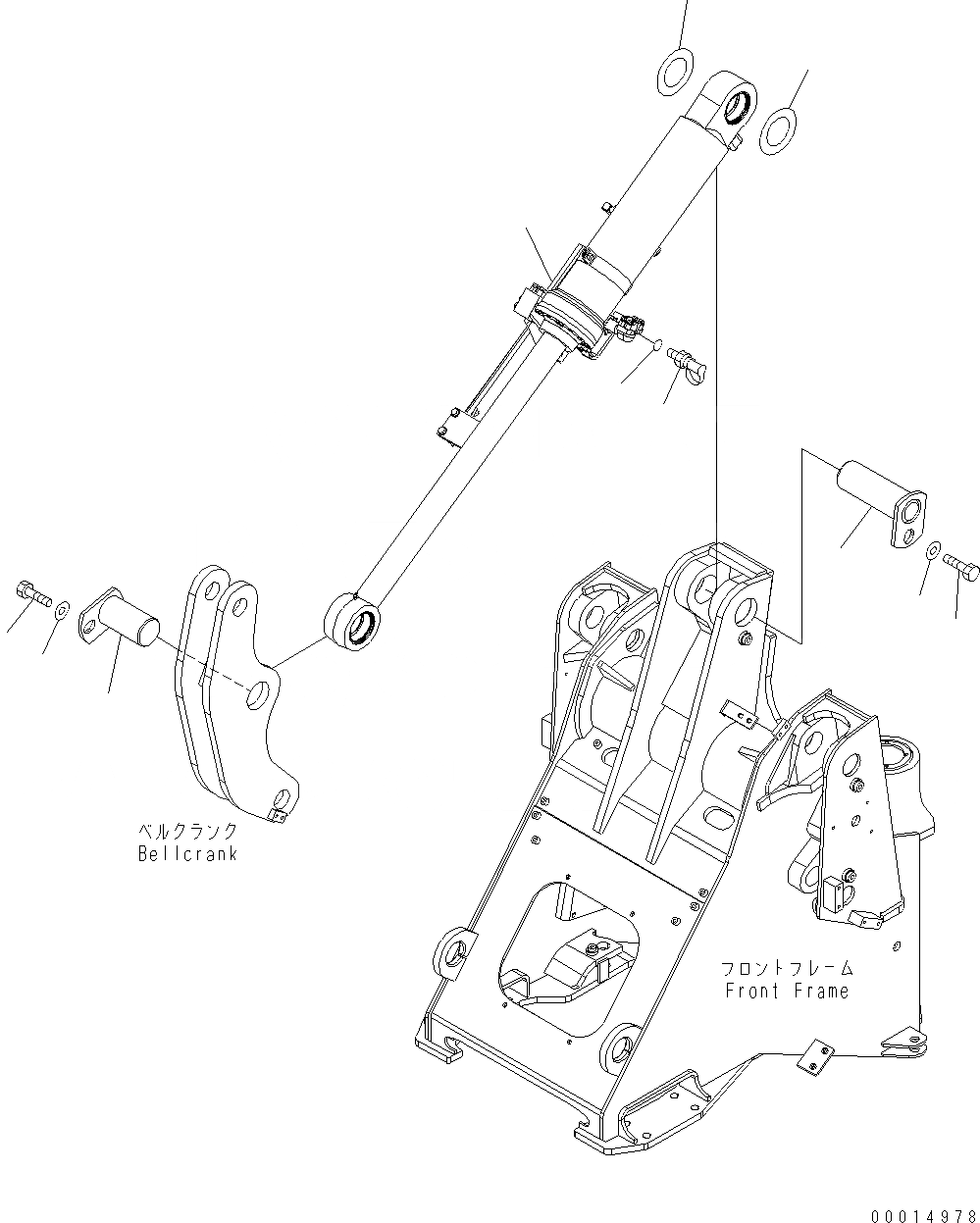 Схема запчастей Komatsu WA200PT-5 - ЦИЛИНДР КОВША T РАБОЧЕЕ ОБОРУДОВАНИЕ