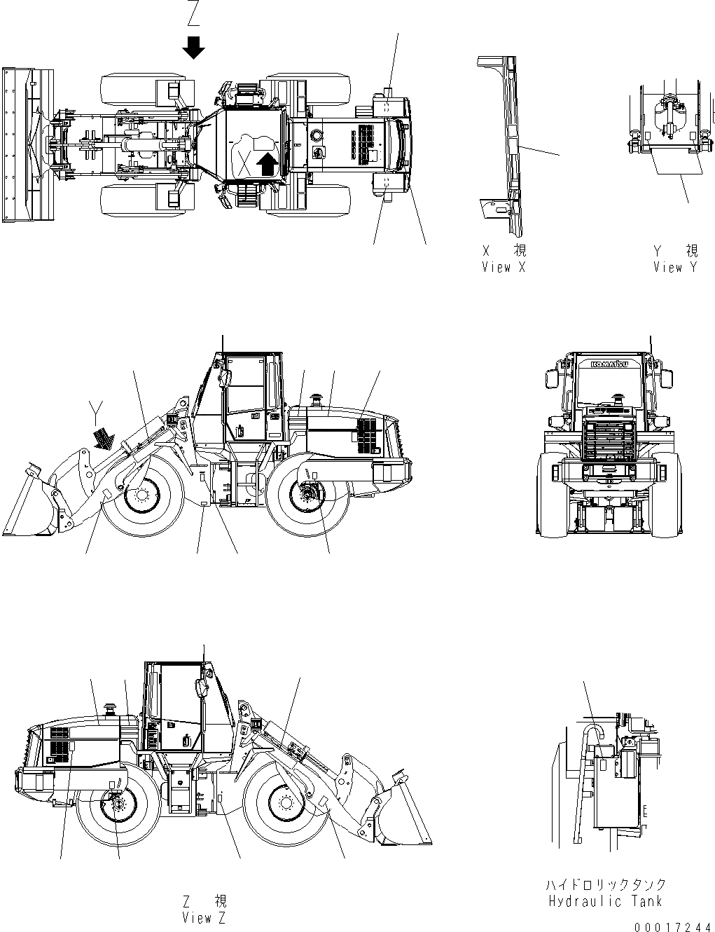 Схема запчастей Komatsu WA200PT-5 - МАРКИРОВКА COMMON ЧАСТИ U МАРКИРОВКА