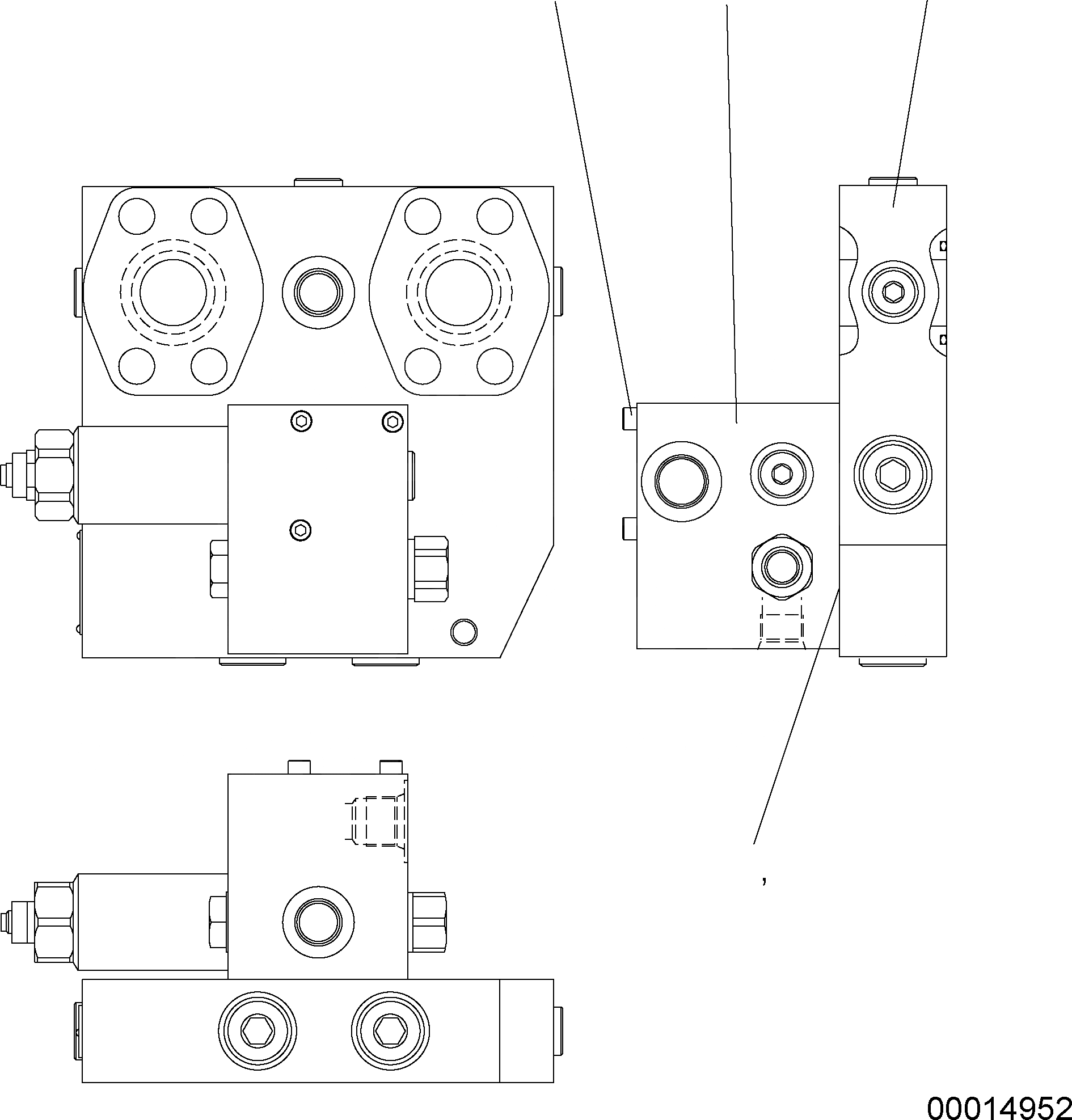 Схема запчастей Komatsu WA200PT-5 - КЛАПАН (HST МОТОР) (/) Y ОСНОВН. КОМПОНЕНТЫ И РЕМКОМПЛЕКТЫ