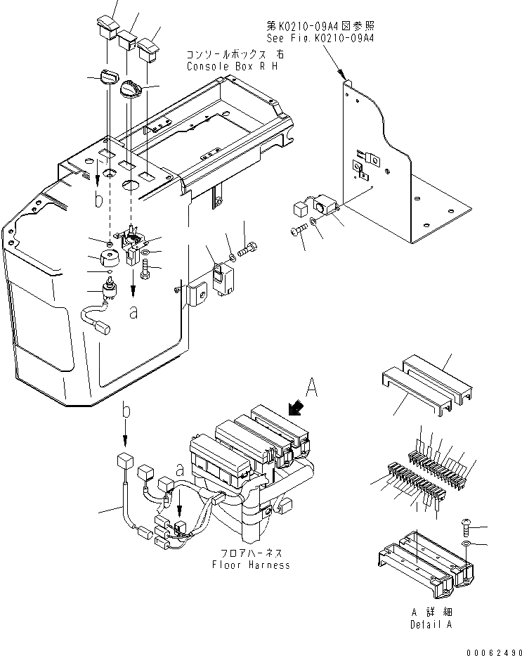 Схема запчастей Komatsu WA200PTL-5 - ПОЛ (ЭЛЕКТРИКА) (ДЛЯ НАВЕСА) КАБИНА ОПЕРАТОРА И СИСТЕМА УПРАВЛЕНИЯ