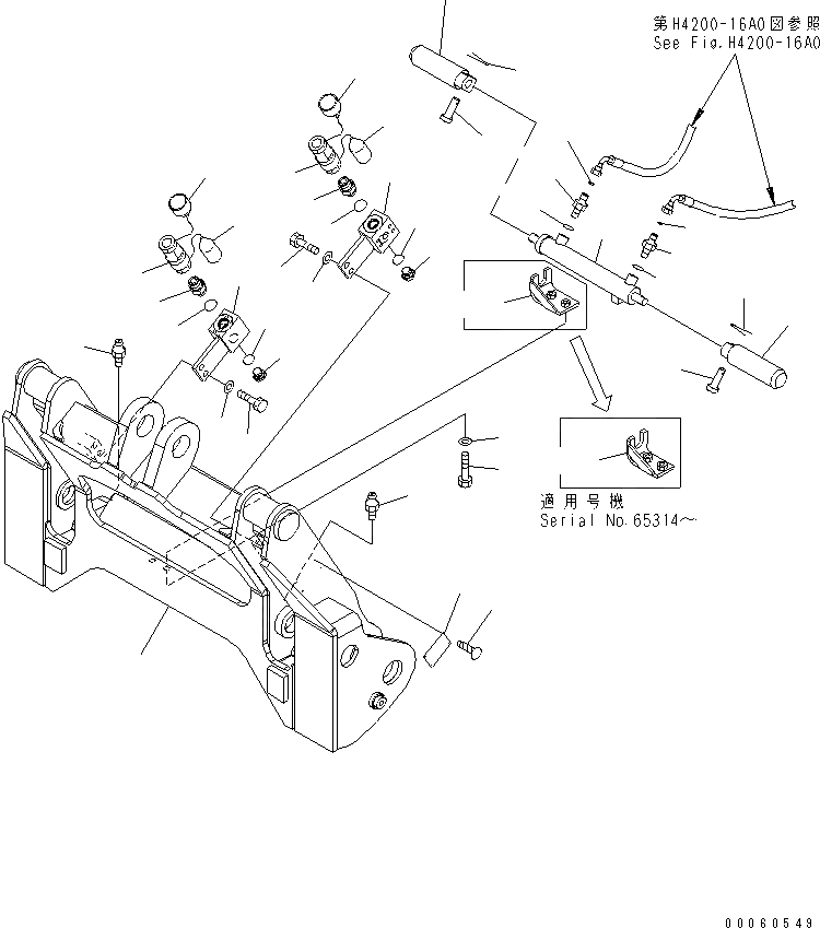 Схема запчастей Komatsu WA200PTL-5 - СОЕДИНИТ. УСТР-ВО РАБОЧЕЕ ОБОРУДОВАНИЕ