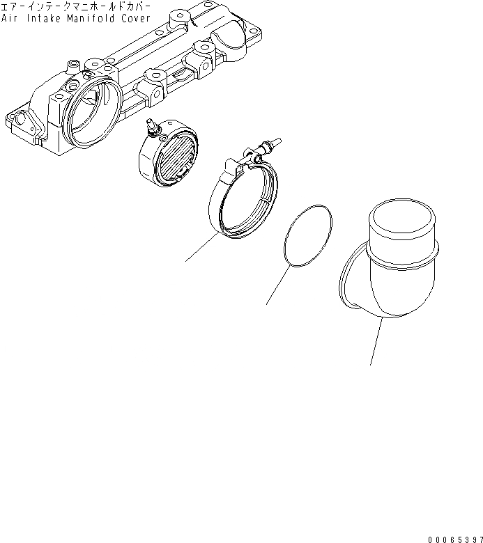 Схема запчастей Komatsu WA200PZ-6 - ВПУСК ВОЗДУХА СОЕДИН-Е (ESN 8-) AA ДВИГАТЕЛЬ