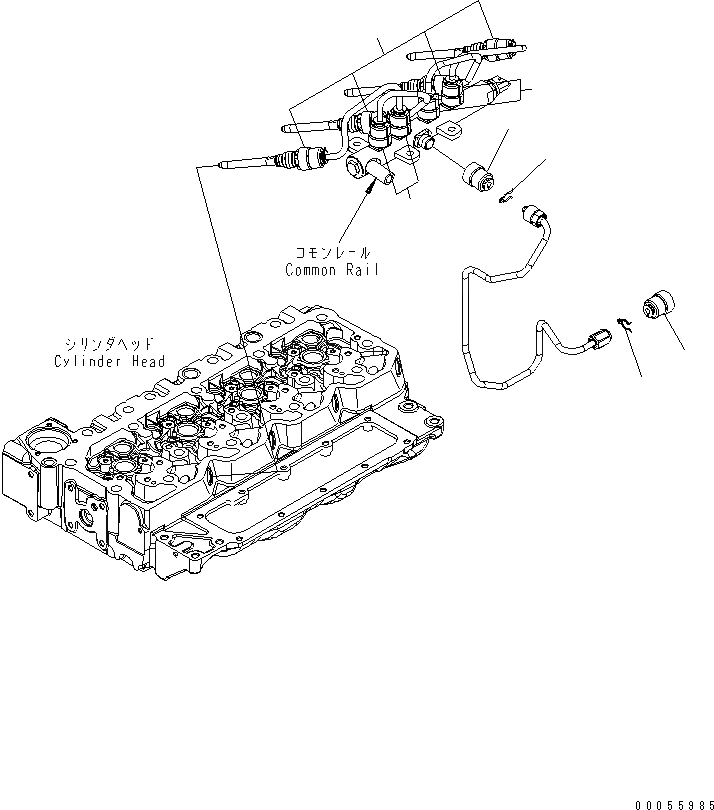 Схема запчастей Komatsu WA200PZ-6 - ТОПЛИВН. СИСТЕМА COVER AA ДВИГАТЕЛЬ