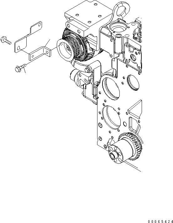 Схема запчастей Komatsu WA200PZ-6 - РЕМЕНЬ ЧАСТИ КОРПУСА (ESN 8-) AA ДВИГАТЕЛЬ