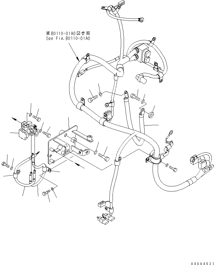 Схема запчастей Komatsu WA200PZ-6 - Э/ПРОВОДКА ДВИГАТЕЛЯ (STARTER Э/ПРОВОДКА И SAFTY РЕЛЕ) B КОМПОНЕНТЫ ДВИГАТЕЛЯ