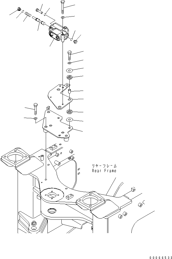 Схема запчастей Komatsu WA200PZ-6 - КЛАПАН РУЛЕВОГО УПРАВЛЕНИЯ (ПРИОРИТЕТН. КЛАПАН И НАСОС РУЛЕВ. УПРАВЛ-Я ЛИНИЯ) H ГИДРАВЛИКА