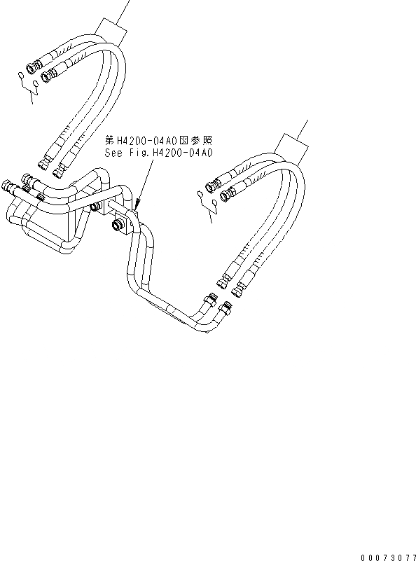 Схема запчастей Komatsu WA200PZ-6 - ГИДРОЛИНИЯ (ЛИНИЯ ГИДРОЦИЛИНДРА ПОДЪЕМА) H ГИДРАВЛИКА