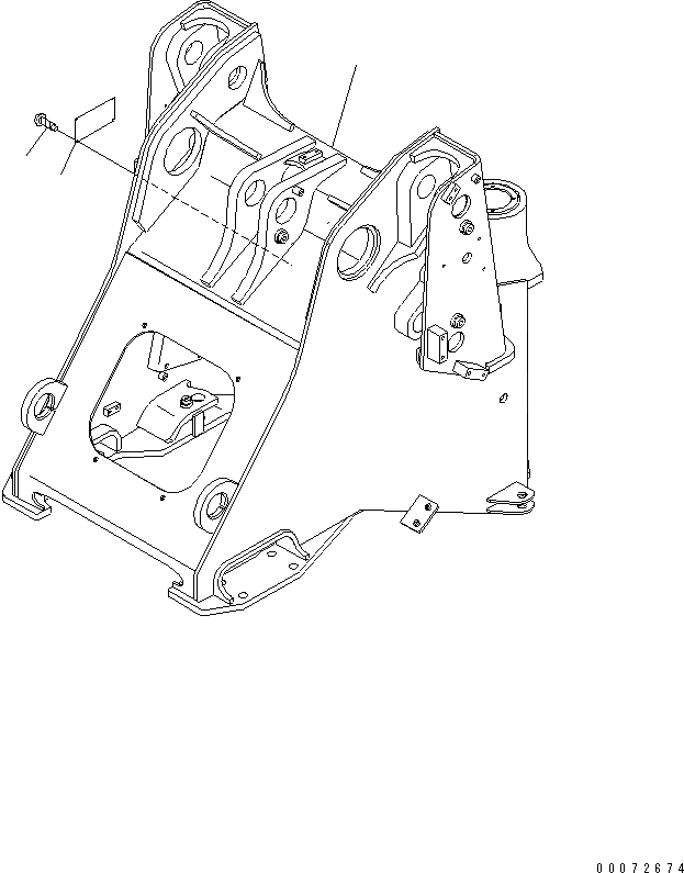 Схема запчастей Komatsu WA200PZ-6 - ПЕРЕДН. РАМА J ОСНОВНАЯ РАМА И ЕЕ ЧАСТИ