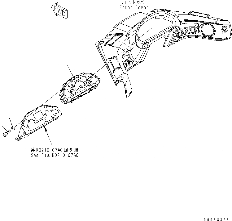 Схема запчастей Komatsu WA200PZ-6 - ПОЛ (МОНИТОР) K OPERATORґS ОБСТАНОВКА И СИСТЕМА УПРАВЛЕНИЯ