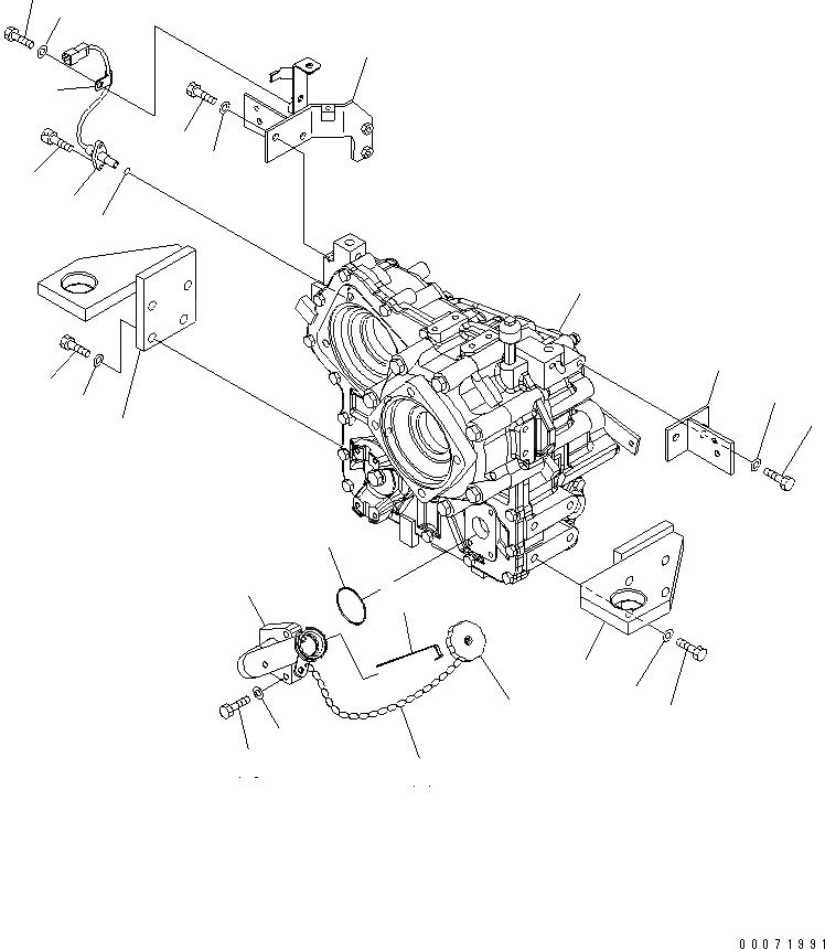 Схема запчастей Komatsu WA200PZ-6 - ПЕРЕДАЧА(№7-) СИЛОВАЯ ПЕРЕДАЧА