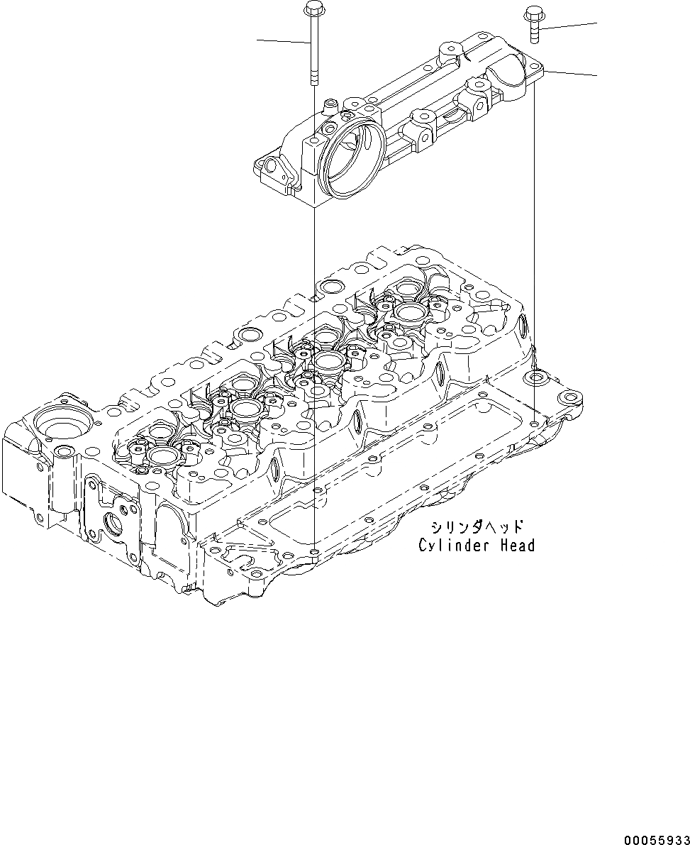 Схема запчастей Komatsu WA200PZ-6 - ВПУСК ВОЗДУХА PORT COVER AA ДВИГАТЕЛЬ