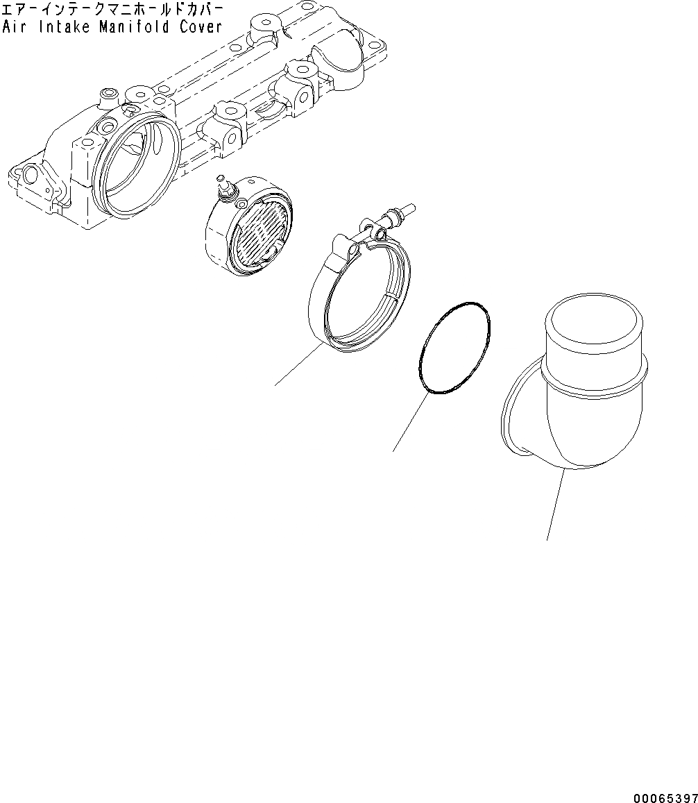Схема запчастей Komatsu WA200PZ-6 - ВПУСК ВОЗДУХА СОЕДИН-Е AA ДВИГАТЕЛЬ