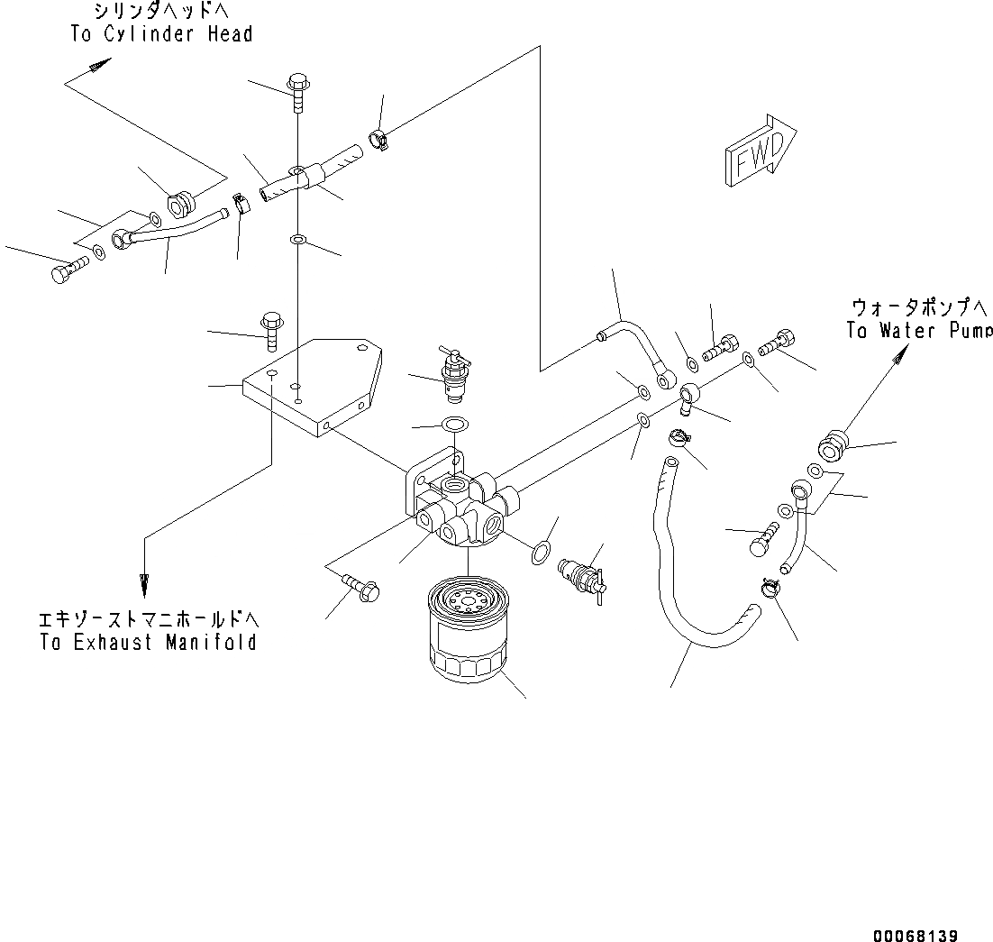 Схема запчастей Komatsu WA200PZ-6 - АНТИКОРРОЗ. ЭЛЕМЕНТ AA ДВИГАТЕЛЬ