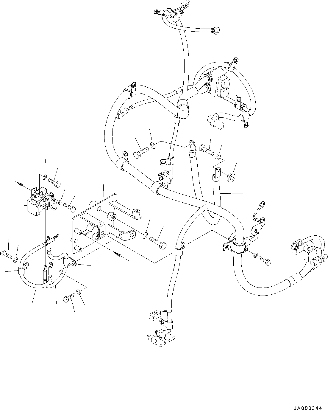 Схема запчастей Komatsu WA200PZ-6 - Э/ПРОВОДКА ДВИГАТЕЛЯ (ПРОВОДКА СТАРТЕРА) B КОМПОНЕНТЫ ДВИГАТЕЛЯ