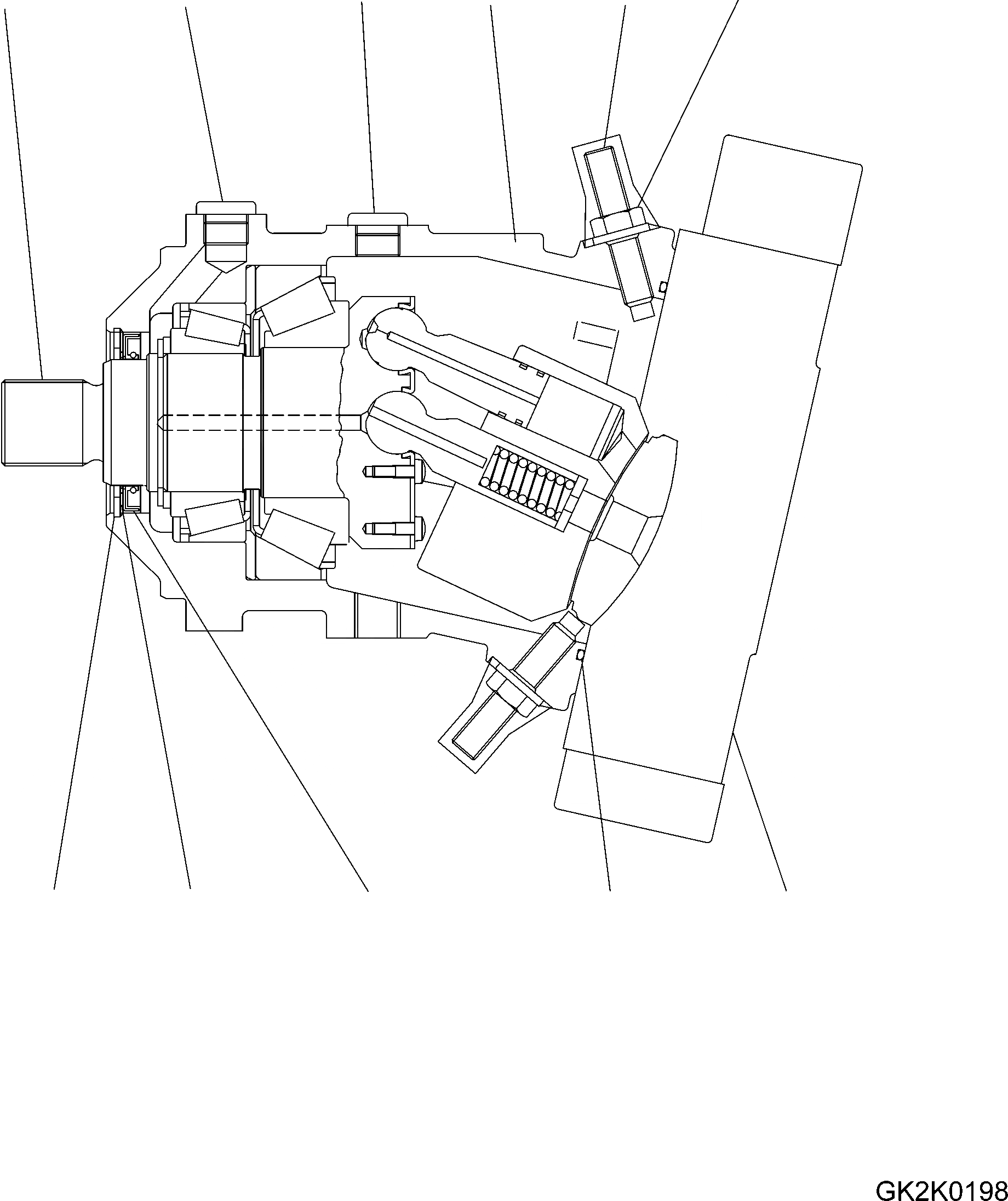 Схема запчастей Komatsu WA200PZ-6 - HYDROSTATIC ТРАНСМИССИЯ (ВНУТР. ЧАСТИ) (МОТОР ) (КМ/Ч) (/) F POWER TRANSMITTING СИСТЕМА
