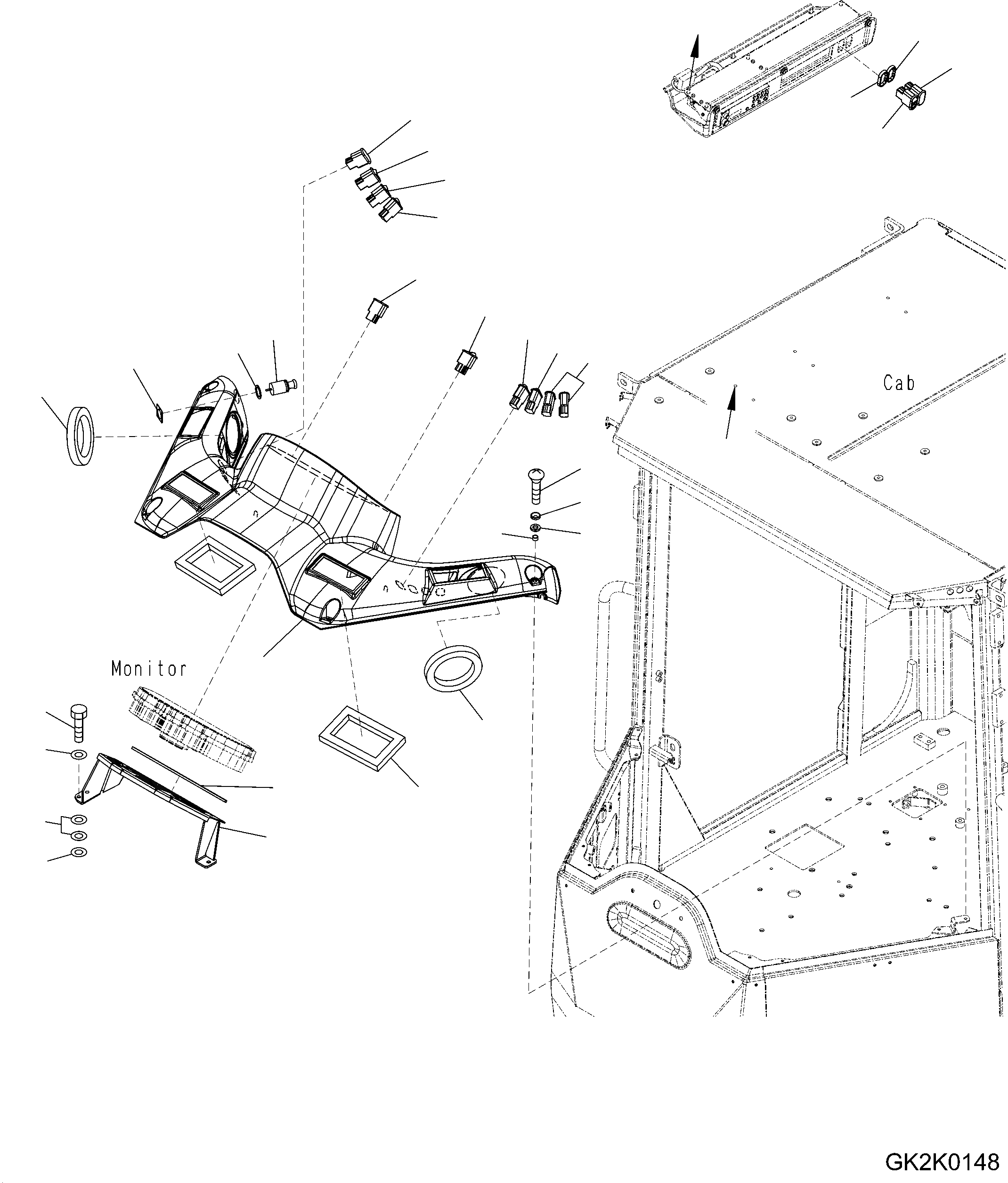 Схема запчастей Komatsu WA200PZ-6 - КАБИНА ROPS И ОСНОВН. КОНСТРУКЦИЯ ГРУППА (КАБИНА IN ЧАСТИ) (ПЕРЕДН. КРЫШКАAND ПЕРЕКЛЮЧАТЕЛЬ) K OPERATORґS ОБСТАНОВКА И СИСТЕМА УПРАВЛЕНИЯ