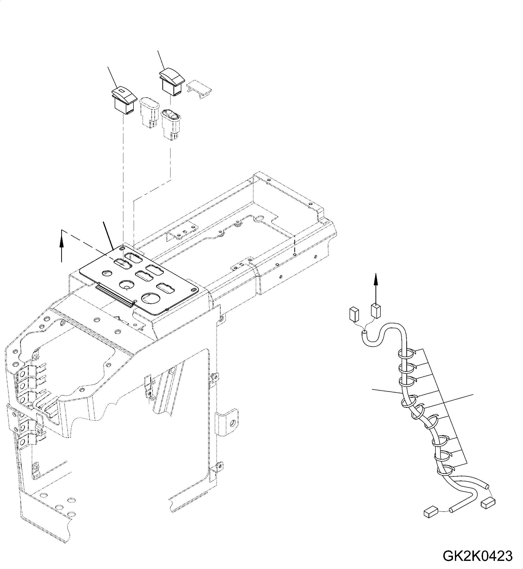 Схема запчастей Komatsu WA200PZ-6 - КАБИНА ROPS (REРАБОЧ. КАБИНАE ДЛЯ БЫСТРОСЪЕМН. МЕХ-М) K OPERATORґS ОБСТАНОВКА И СИСТЕМА УПРАВЛЕНИЯ