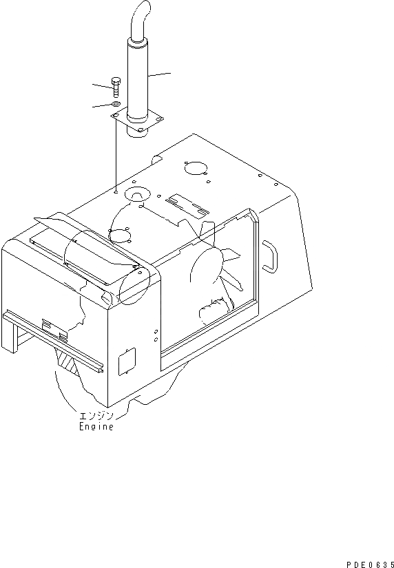 Схема запчастей Komatsu WA250-3 - СОЕДИН-Я ВОЗД. ТРУБОК И ВЫХЛОПНАЯ ТРУБА(№-) КОМПОНЕНТЫ ДВИГАТЕЛЯ И ЭЛЕКТРИКА