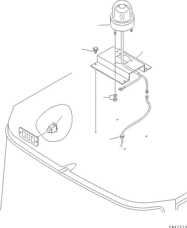Схема запчастей Komatsu WA250-3 - ПРОБЛЕСК. МАЯК(№-) КОМПОНЕНТЫ ДВИГАТЕЛЯ И ЭЛЕКТРИКА