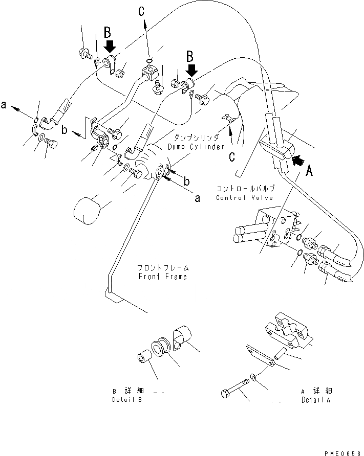 Схема запчастей Komatsu WA250-3 - ГИДРОЛИНИЯ (ЛИНИЯ ГИДРОЦИЛИНДРА КОВША)(№-) УПРАВЛ-Е РАБОЧИМ ОБОРУДОВАНИЕМ