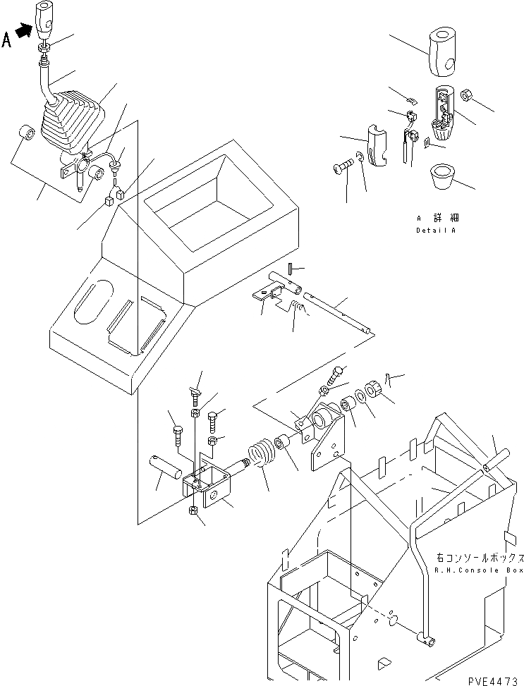 Схема запчастей Komatsu WA250-3-SN - УПРАВЛЕНИЕ ПОГРУЗКОЙ (РЫЧАГ УПРАВЛ-Я) КАБИНА ОПЕРАТОРА И СИСТЕМА УПРАВЛЕНИЯ