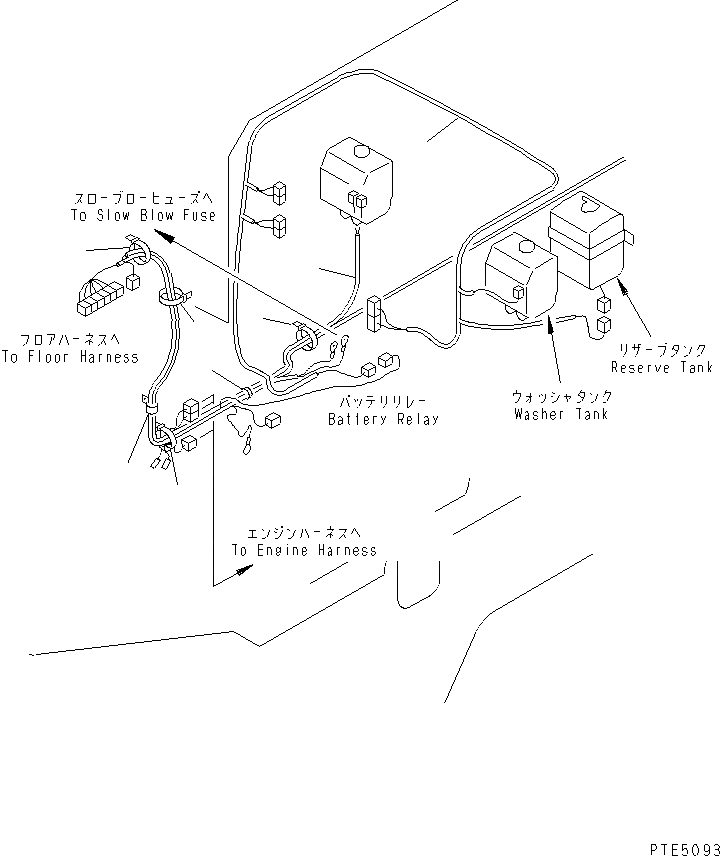 Схема запчастей Komatsu WA250-3-SN - ОТСЕК ДВИГАТЕЛЯ(ЭЛЕКТРИКА) (С КАБИНОЙ ДЛЯ 2 ЧЕЛ.) ЧАСТИ КОРПУСА