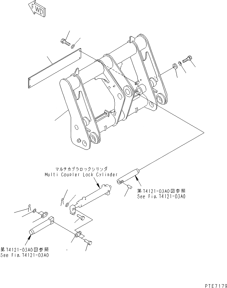 Схема запчастей Komatsu WA250-3-SN - СОЕДИНИТ. УСТР-ВО РАБОЧЕЕ ОБОРУДОВАНИЕ