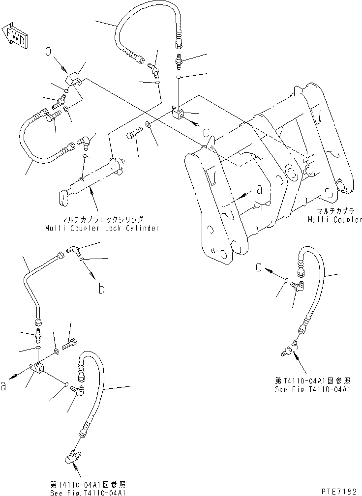 Схема запчастей Komatsu WA250-3-SN - СОЕДИНИТ. УСТР-ВО (ГИДРОЛИНИЯ) РАБОЧЕЕ ОБОРУДОВАНИЕ